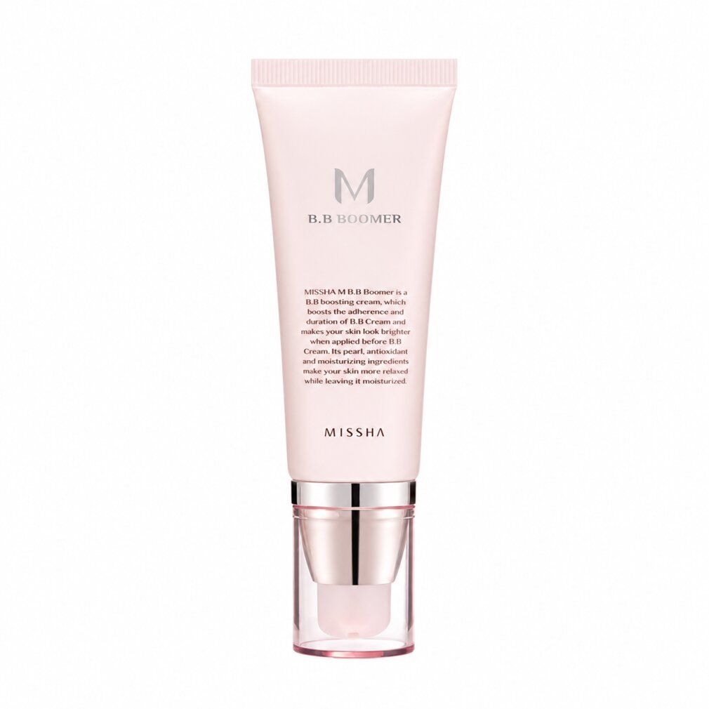 MISSHA M B.B Boomer Tube mit silbernem Applikator. Helle Rosa-Tube mit silbernem Schriftzug.