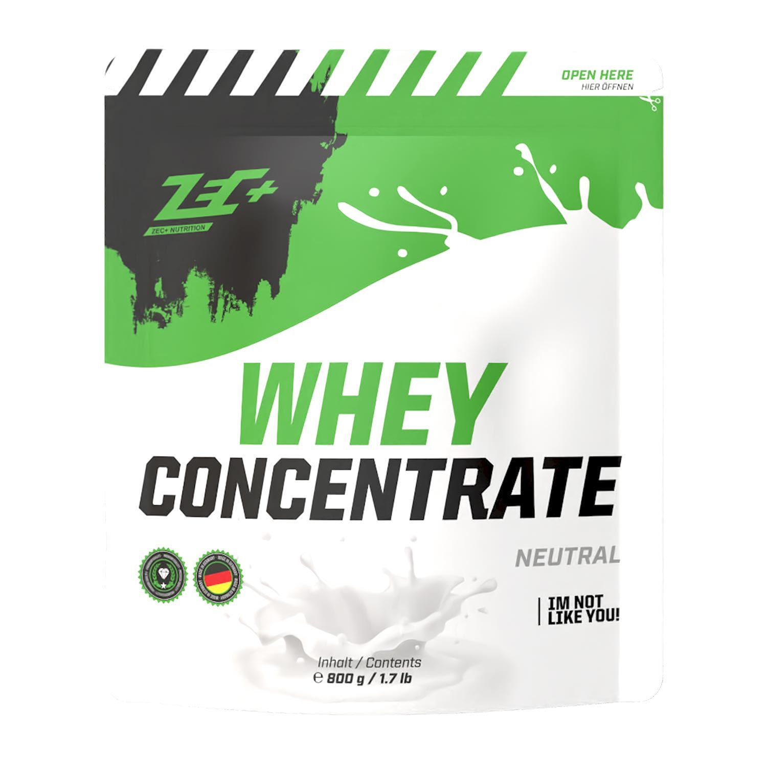 Zec+ Whey Concentrate Neutral 800 g Pulver