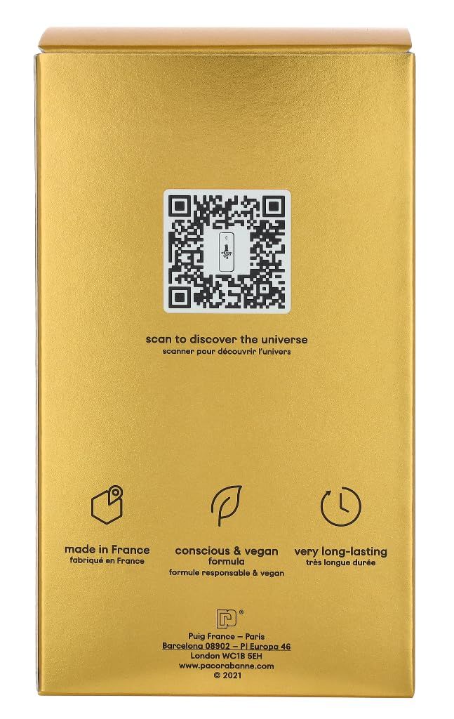 Rückseite der Verpackung. QR-Code, Text: conscious & vegan formula, made in France.