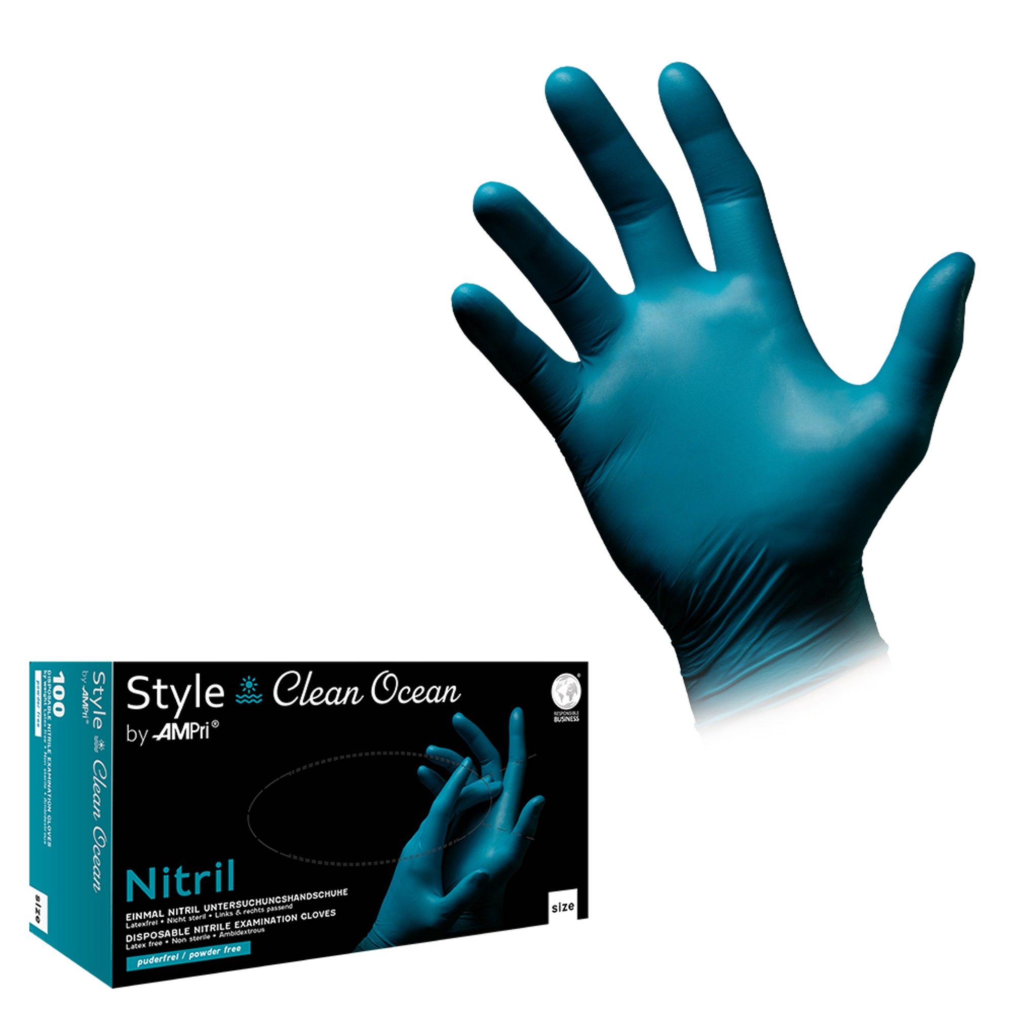 Style Ocean - Nitril-Untersuchungshandschuh - XL - 100 Stk.