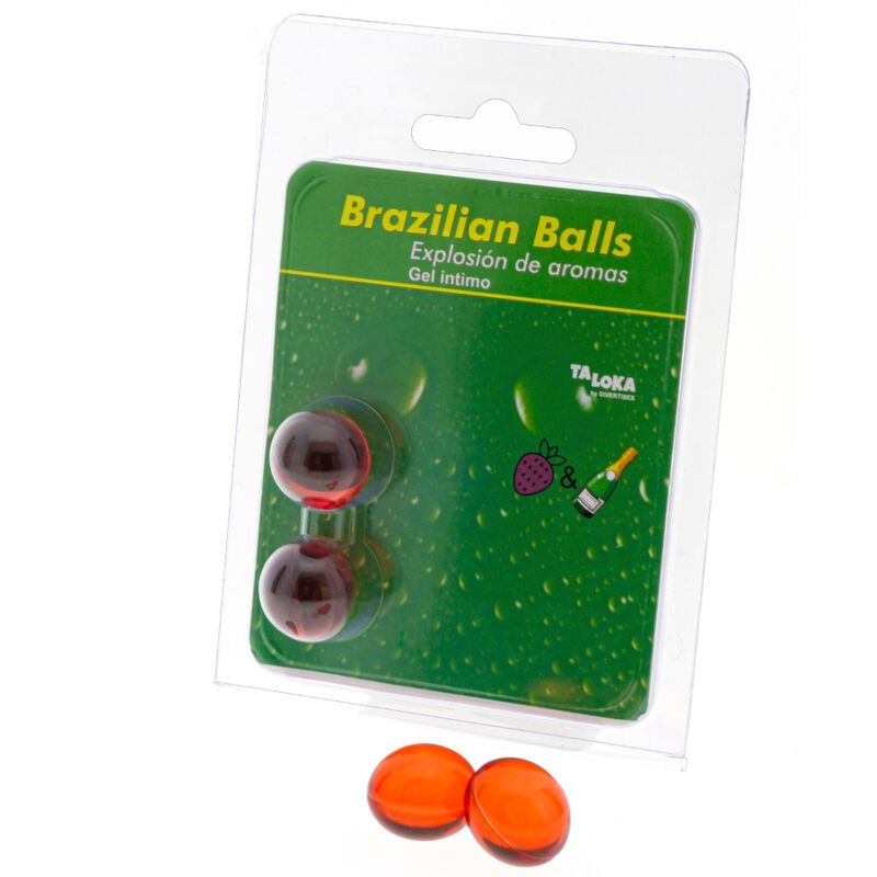 Taloka - Brasilianische Kugeln Erdbeere&Champagner 2 St
