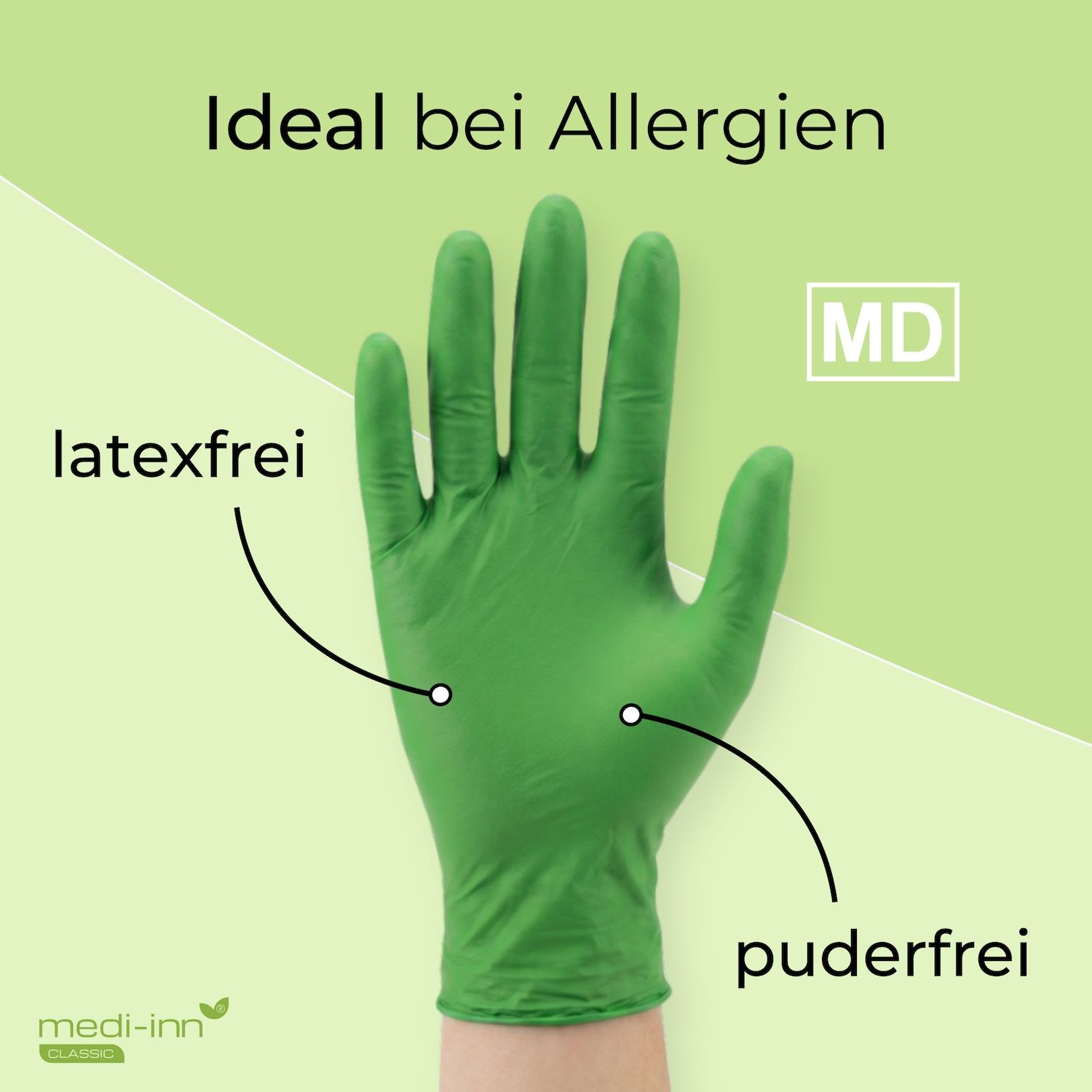 Medi-Inn Nitril Apple Green Einmalhandschuhe