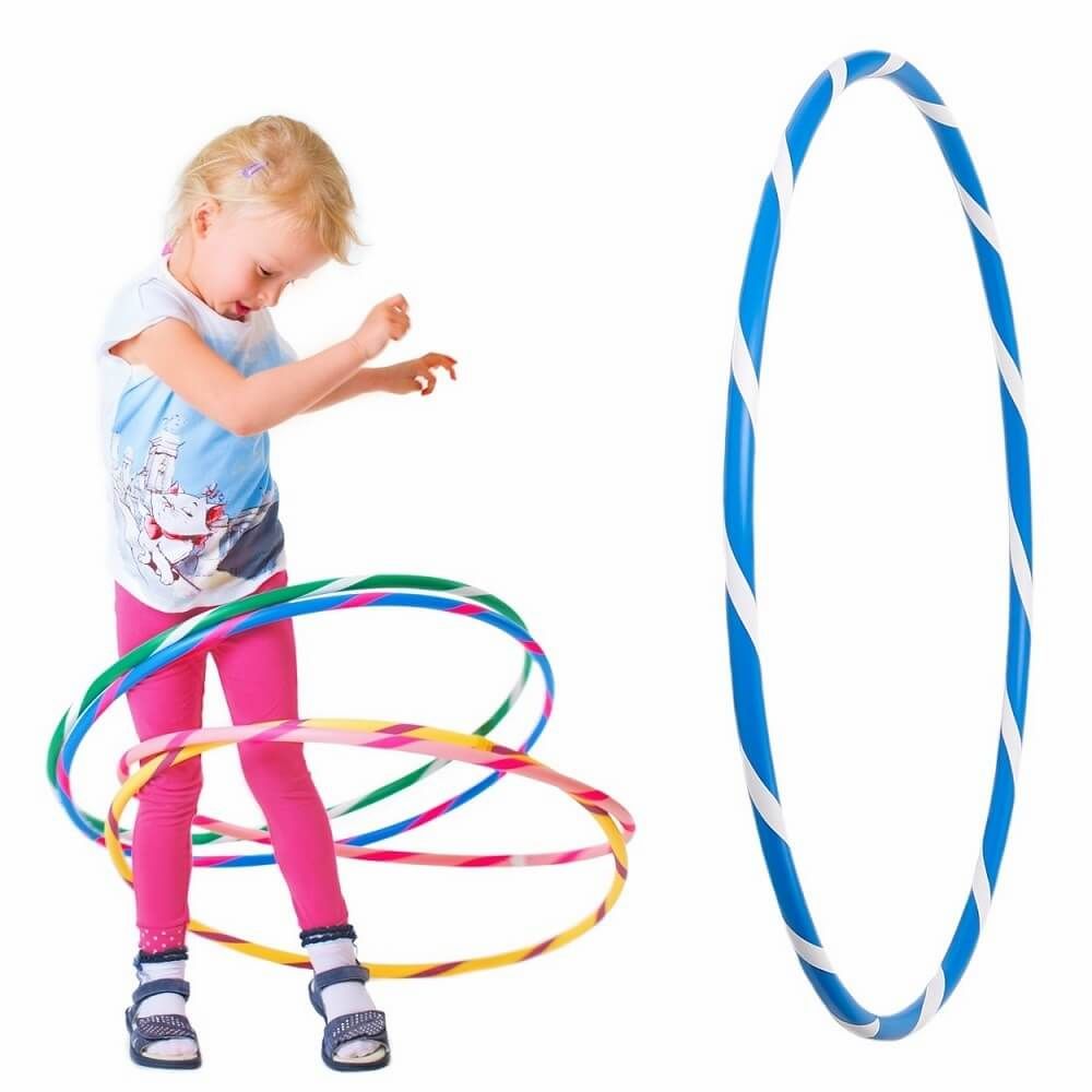 Hoopomania Kinder-Hula-Hoop mit Grip-Tape | Ø 60 cm Blau-Weiß 1 St