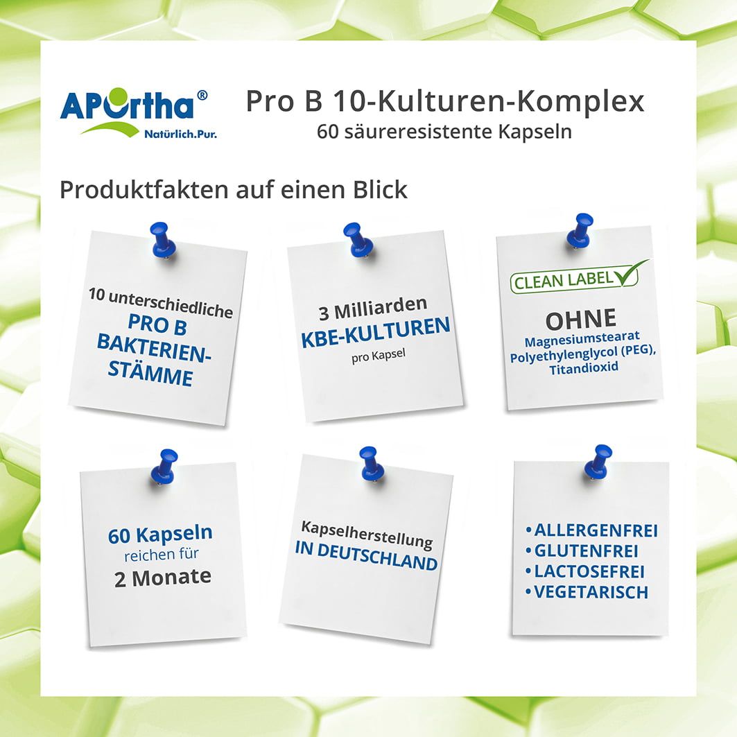 APOrtha® Pro B 10-Kulturen Kapseln - magensaftstabil 60 St