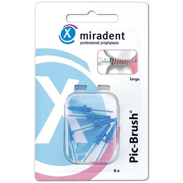 miradent Pic-Brush® Ersatz-Interdentalbürsten blau large 3,0 mm