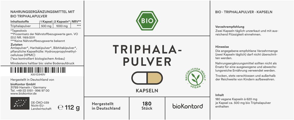 bioKontor Triphalapulver Kapseln