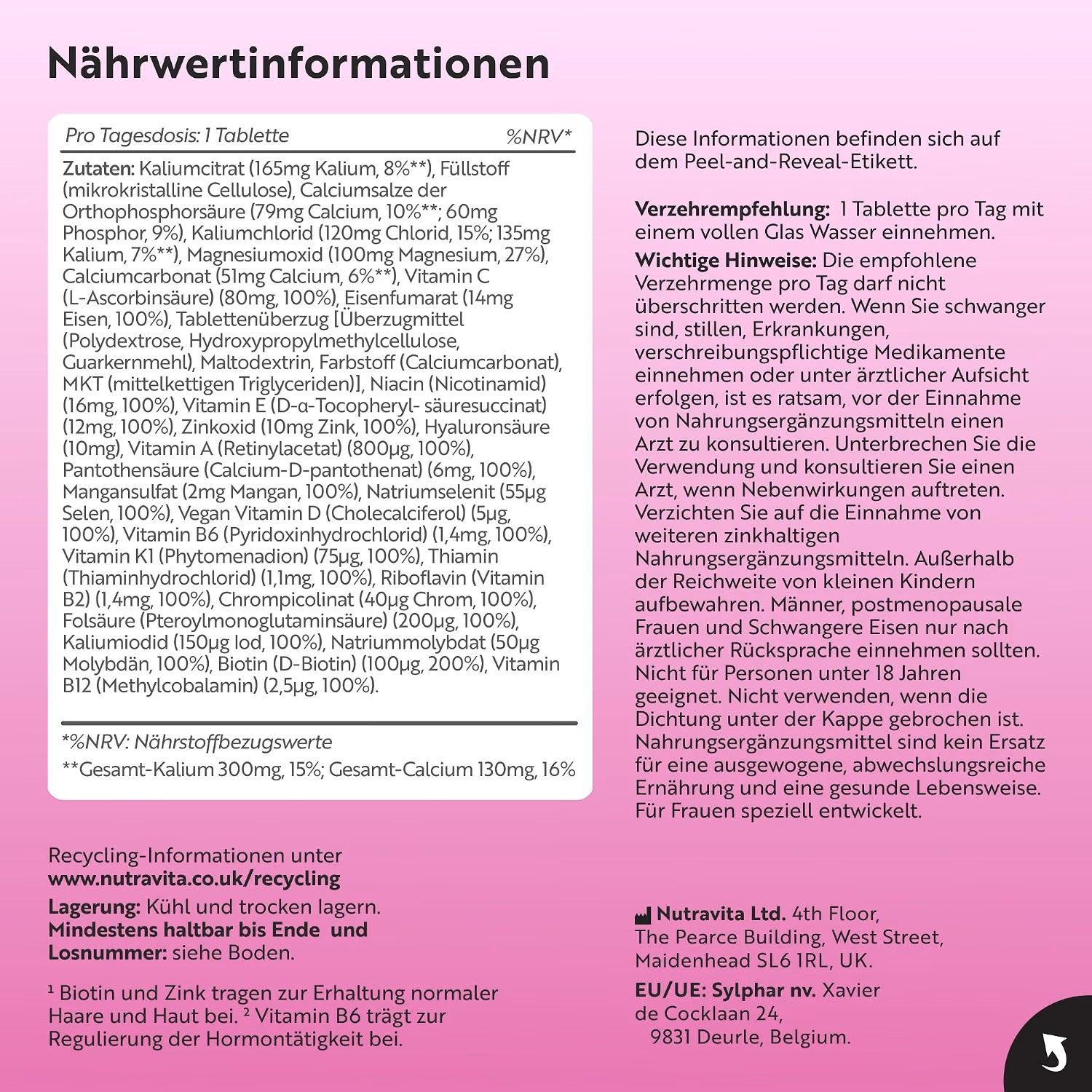 Nutravita Multivitamin für Frauen