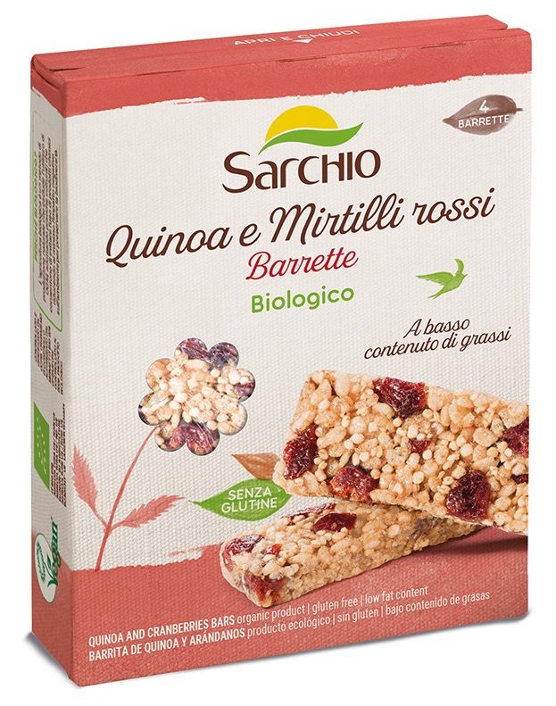 Barrette Quinoa e Mirtilli Rossi Senza Glutine - Sarchio