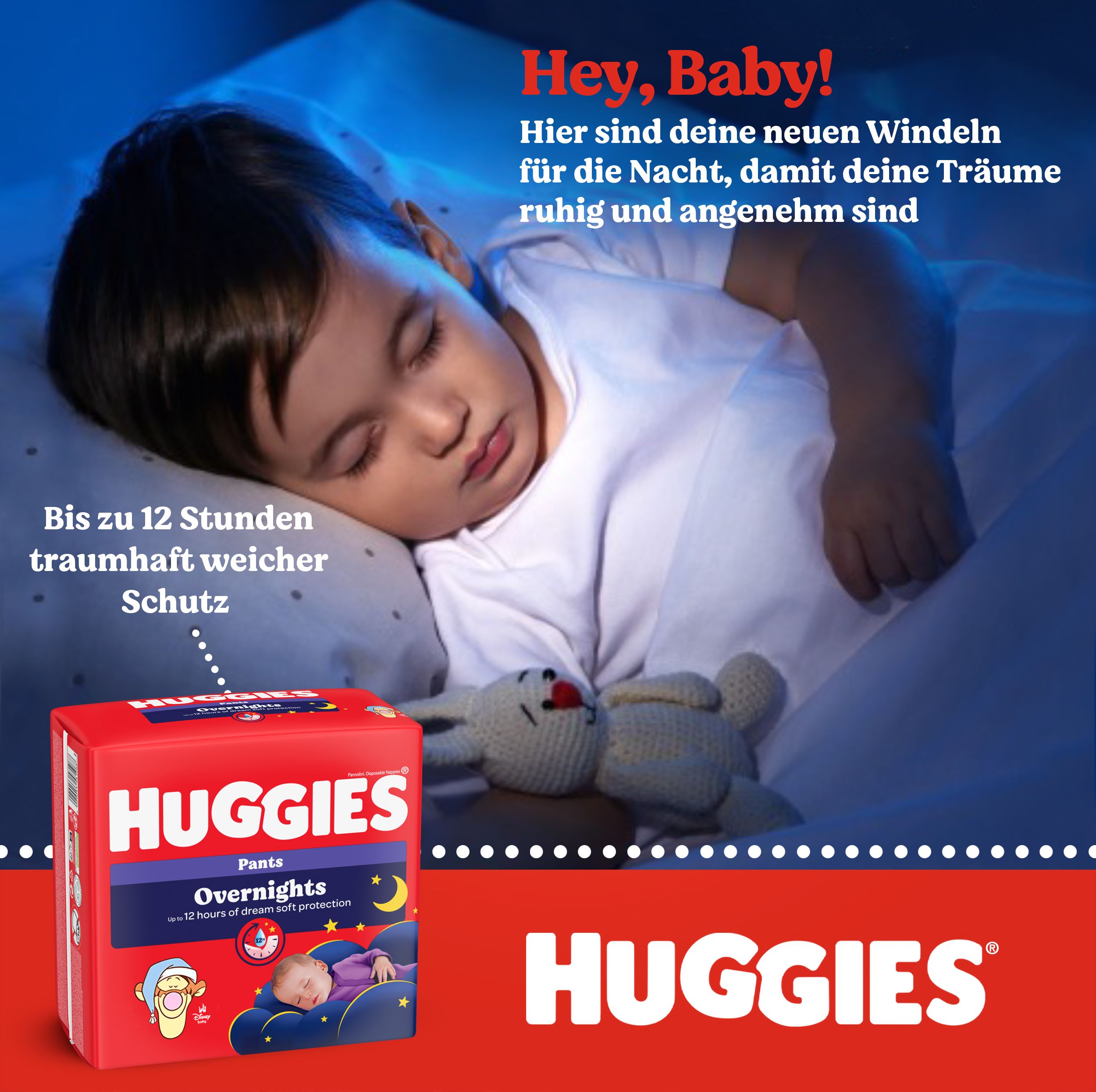 Huggies Overnight Pants Größe 5 (12-17 kg), Nachtwindeln