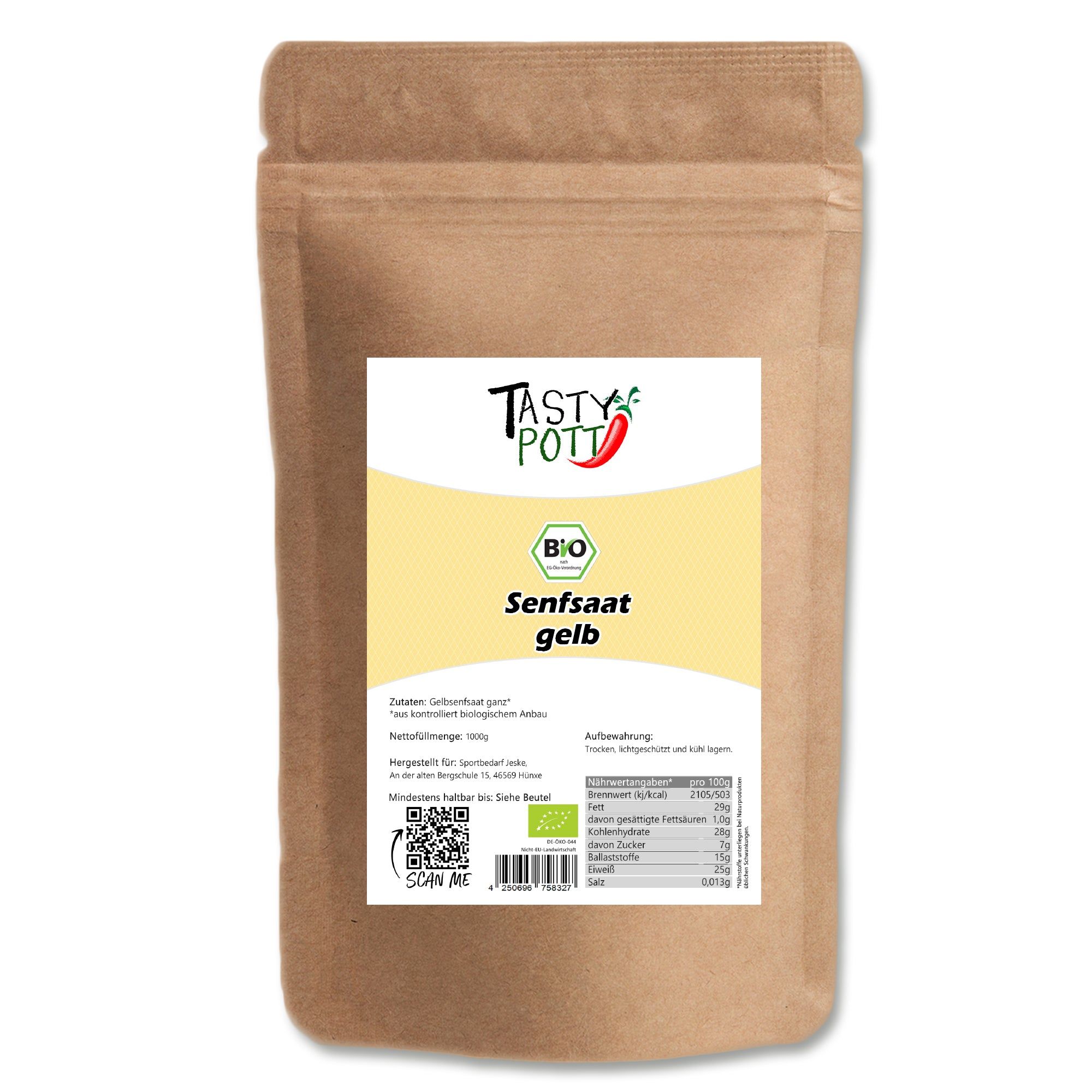 Tasty-Pott Tasty Pott Bio gelbe Senfkörner 1000 g