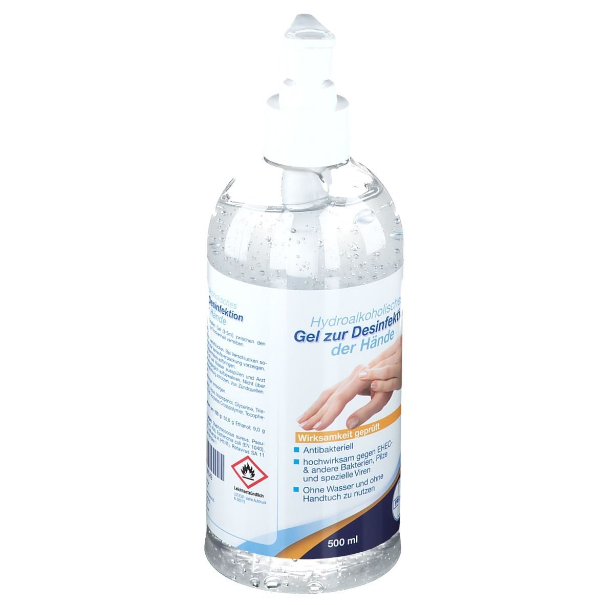 Desinfektionsgel für die Hand antibakteriell 500 ml Gel