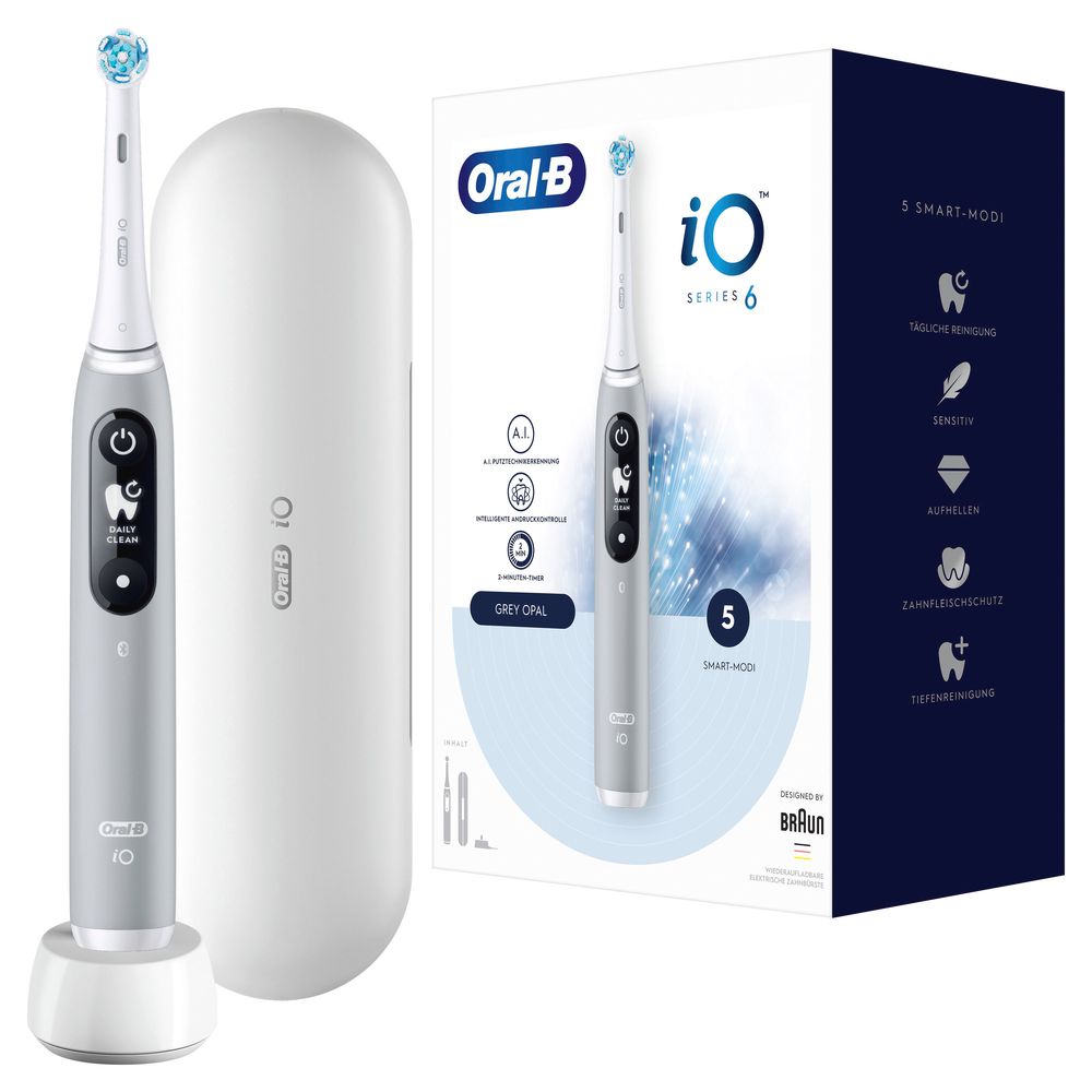 Oral-B - Elektrische Zahnbürste "iO Series 6 Grey Opal" in Grau