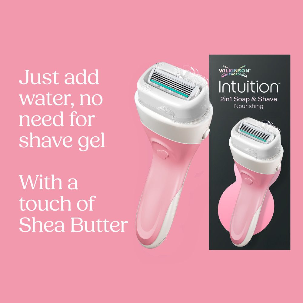 Wilkinson Sword Intuition 2in1 Rasierer mit 3 Ersatzklingen. Enthält pflegende Sheabutter.