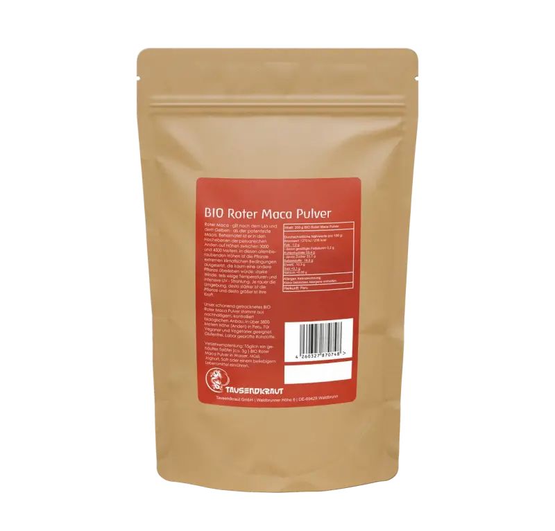 Tausendkraut Roter Maca Pulver BIO