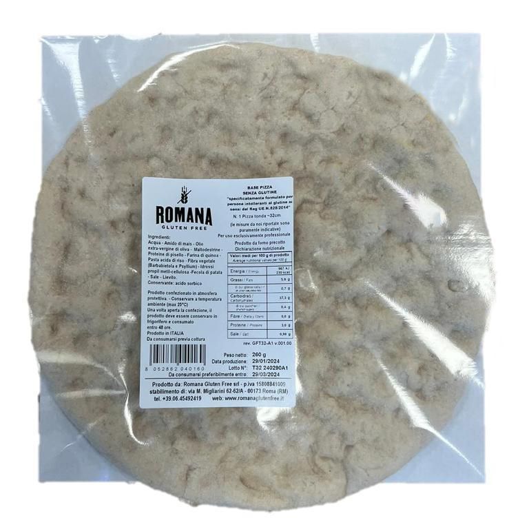 Base Pizza Ambient Senza Glutine - Romana Gluten Free