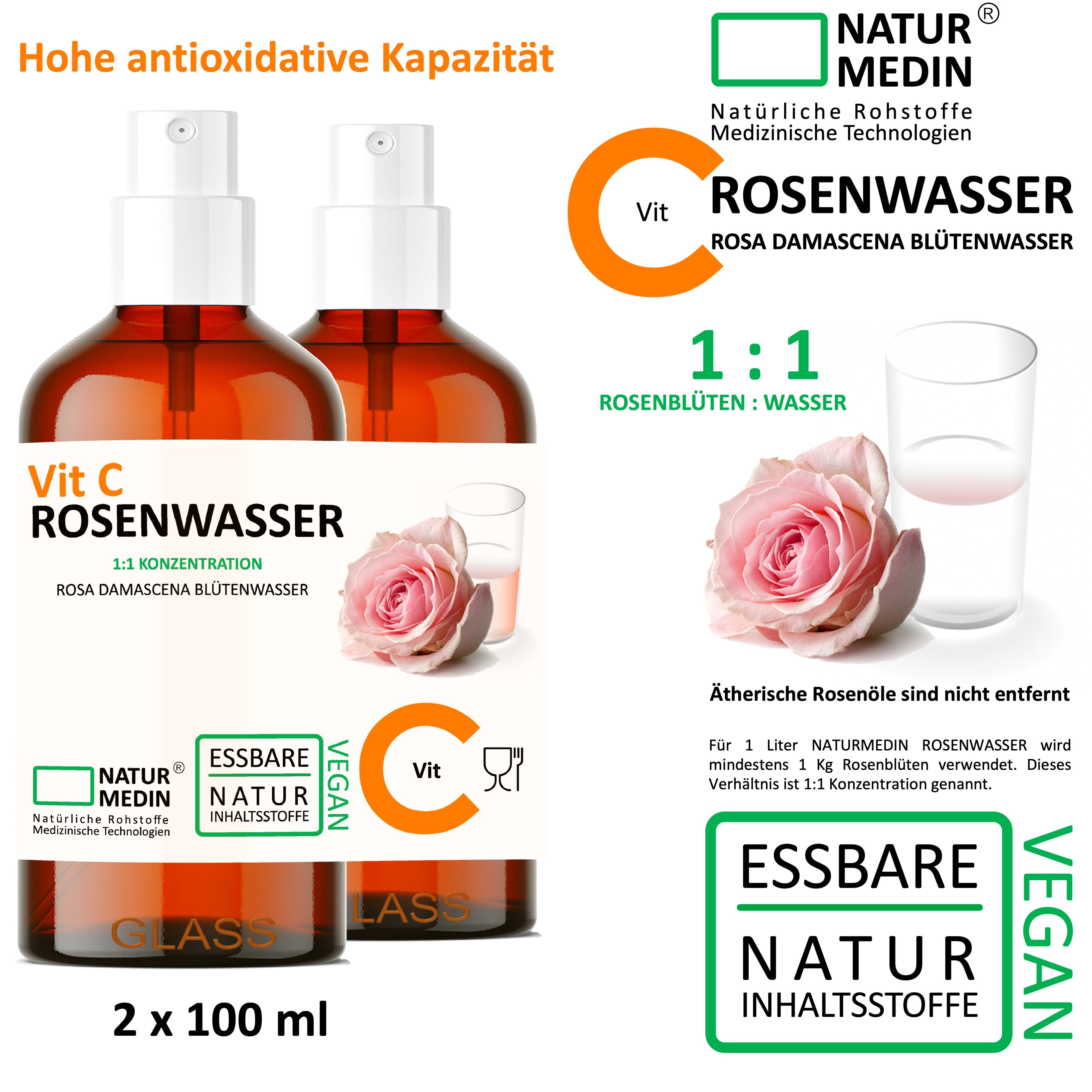 NATURMEDIN® 2 x  Vitamin-C Rosenwasser