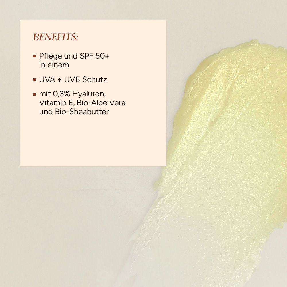JUNGLÜCK Hyaluron Lippenbalsam SPF 50+ - mit Bio Aloe Vera