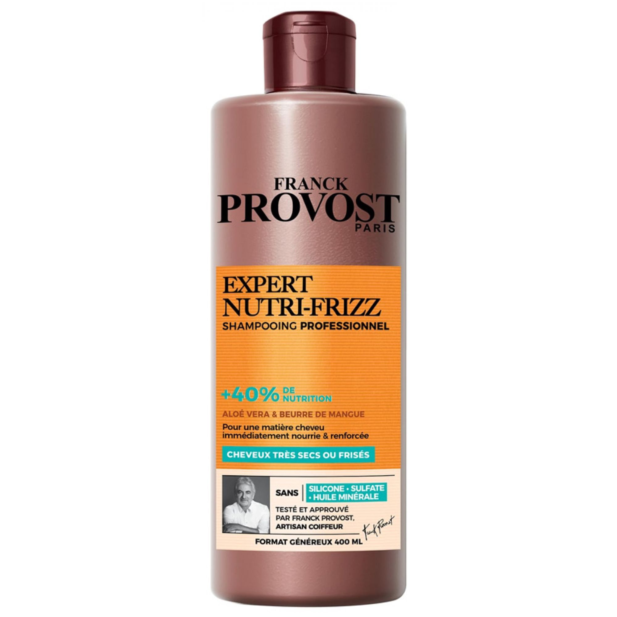 Franck Provost Expert Nutri-Frizz Professionelles Shampoo Für Sehr Trockenes Oder Krauses Haar 19x6,1x6,1 cm
