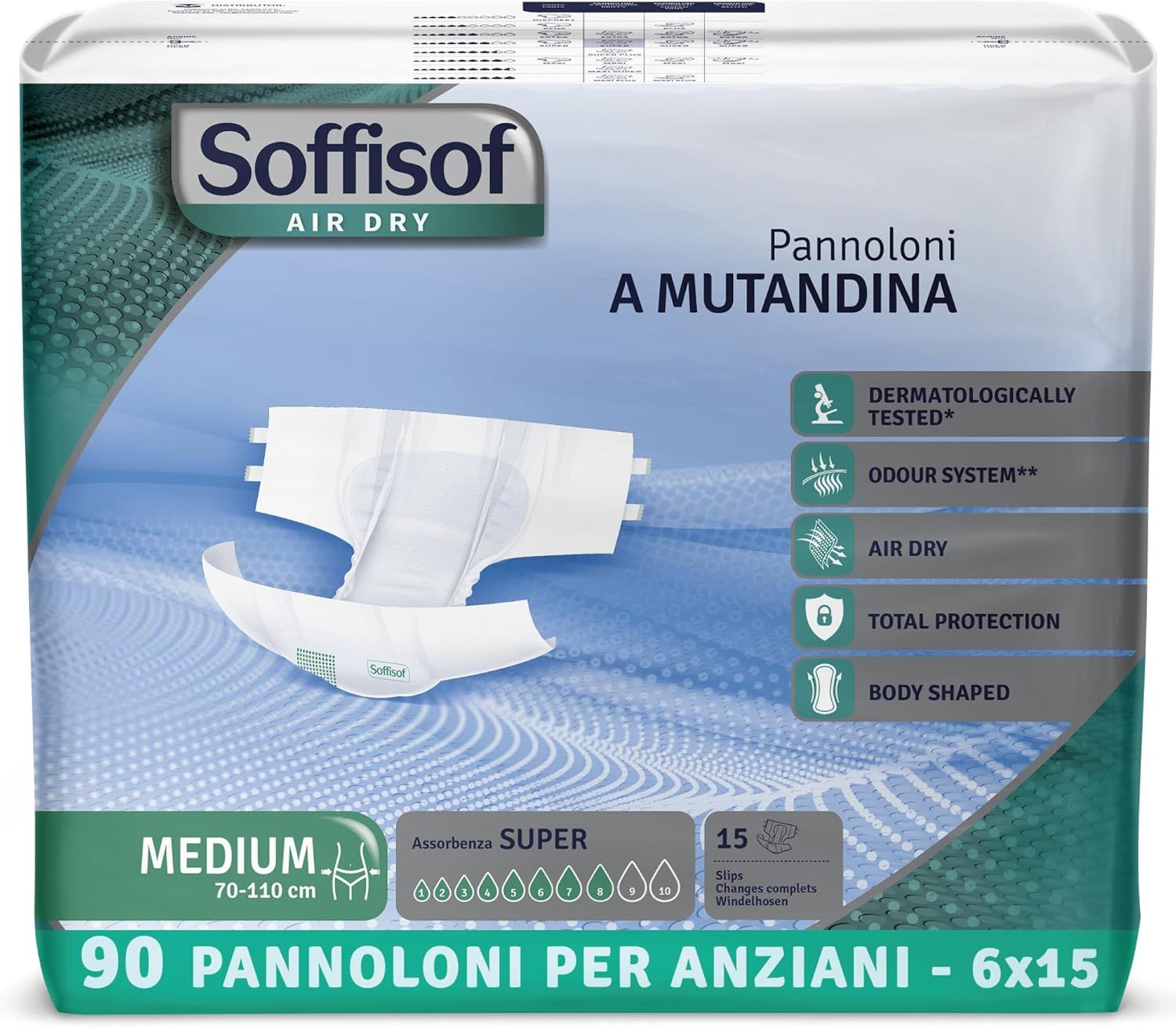 Soffisof Air Dry Pannoloni con Adesivi Super