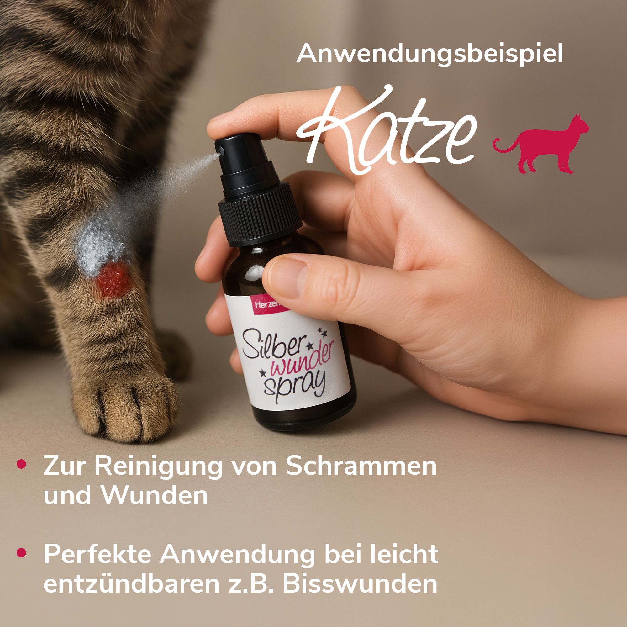 HerzensTier Silberwunderspray für Hund, Katze und Pferd