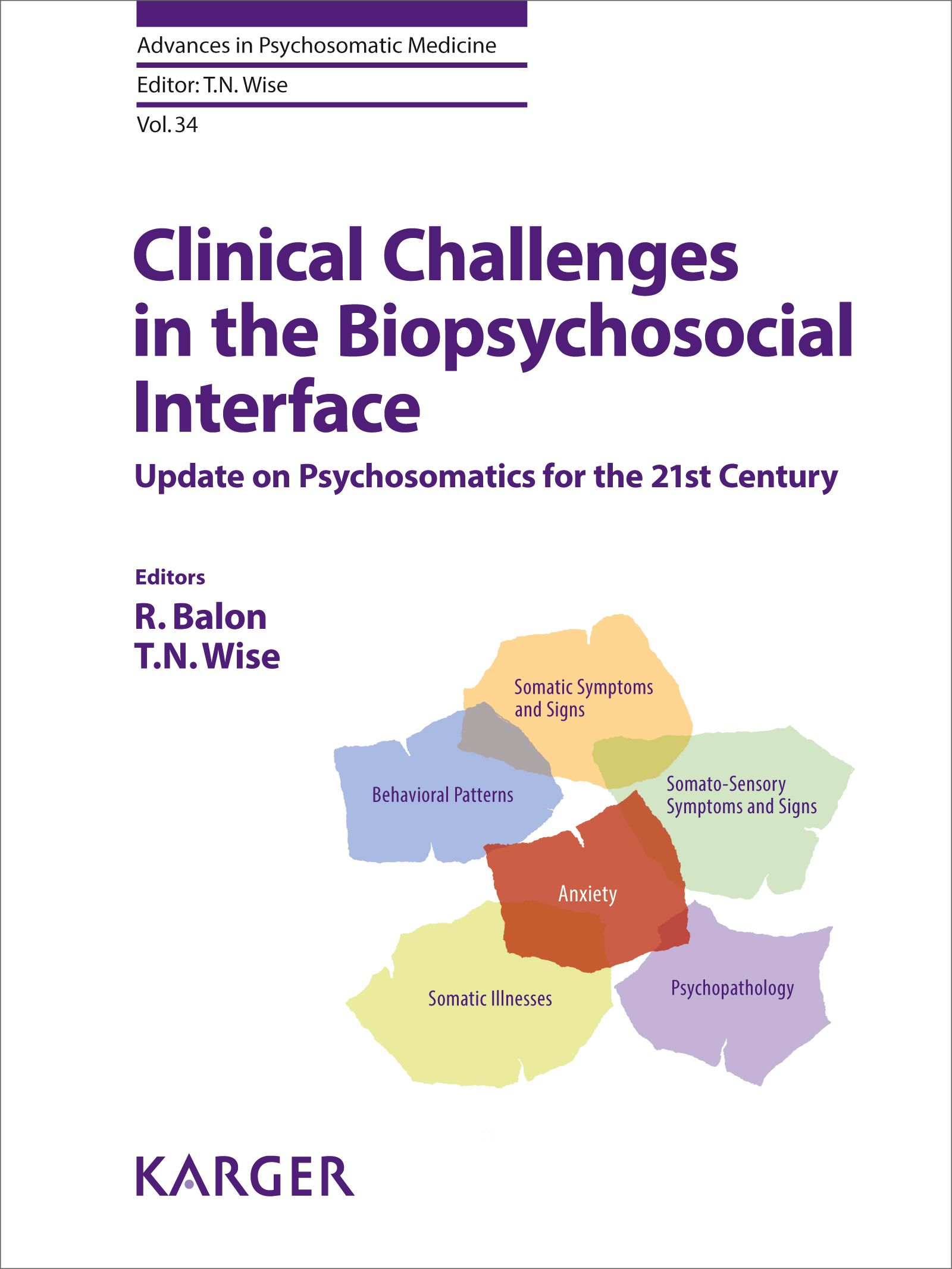 Buchcover: Clinical Challenges in the Biopsychosocial Interface. Herausgeber: R. Balon, T.N. Wise. Verlag: Karger.