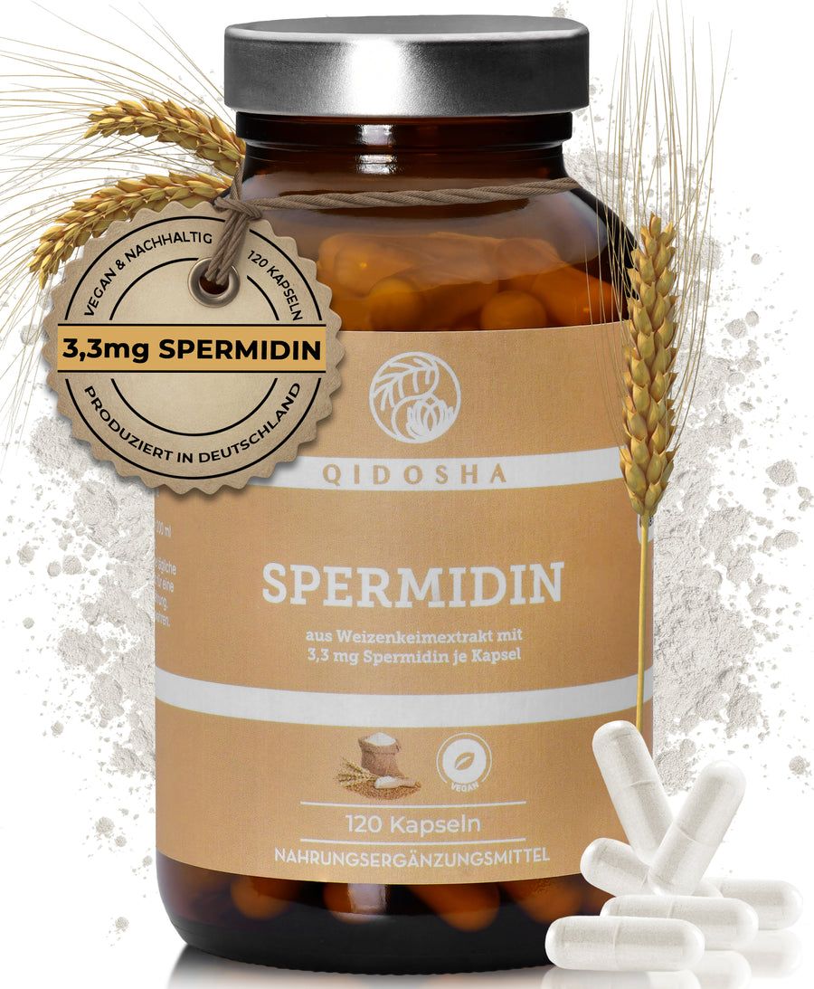 Qidosha Spermidin aus Weizenkeim-Extrakt 120 g Kapseln