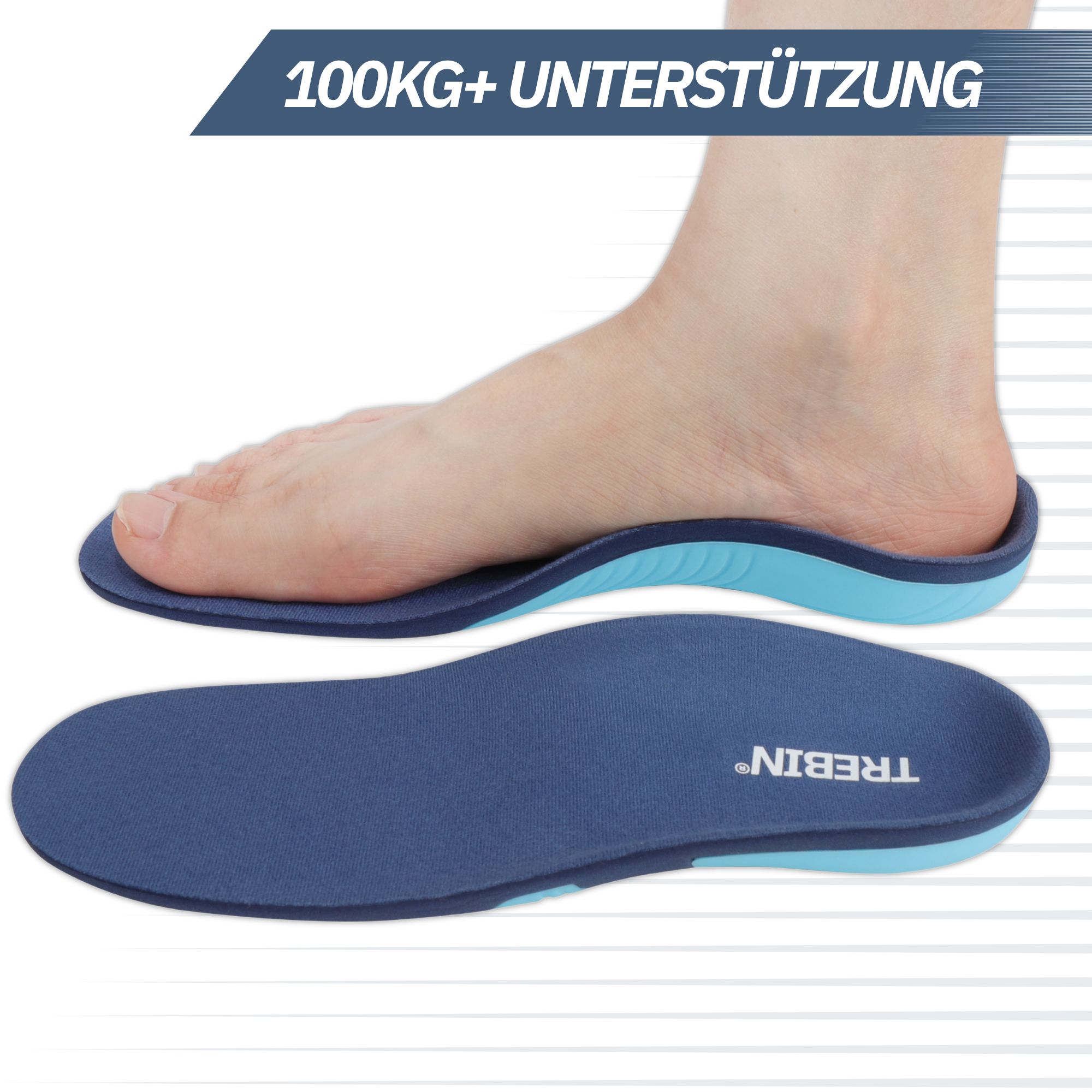 Trebin Einlegesohlen mit Fußgewölbestütze