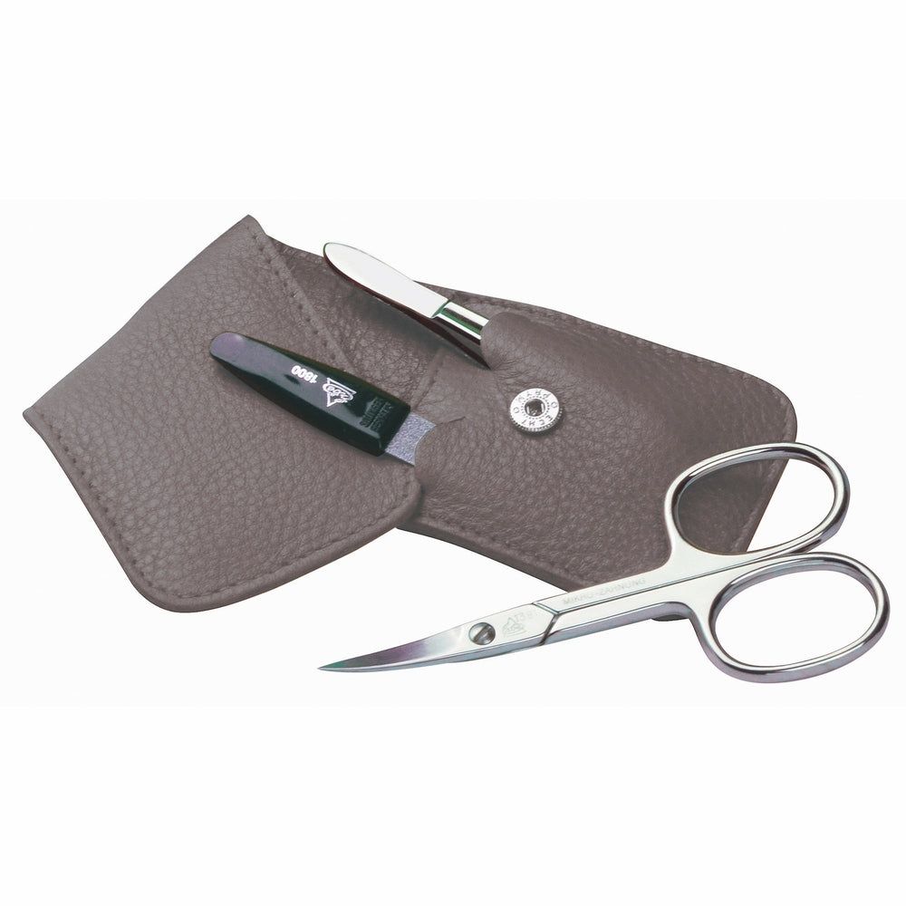 Erbe Solingen Maniküre Taschenetui Taupe Blisterverpackung 1 St