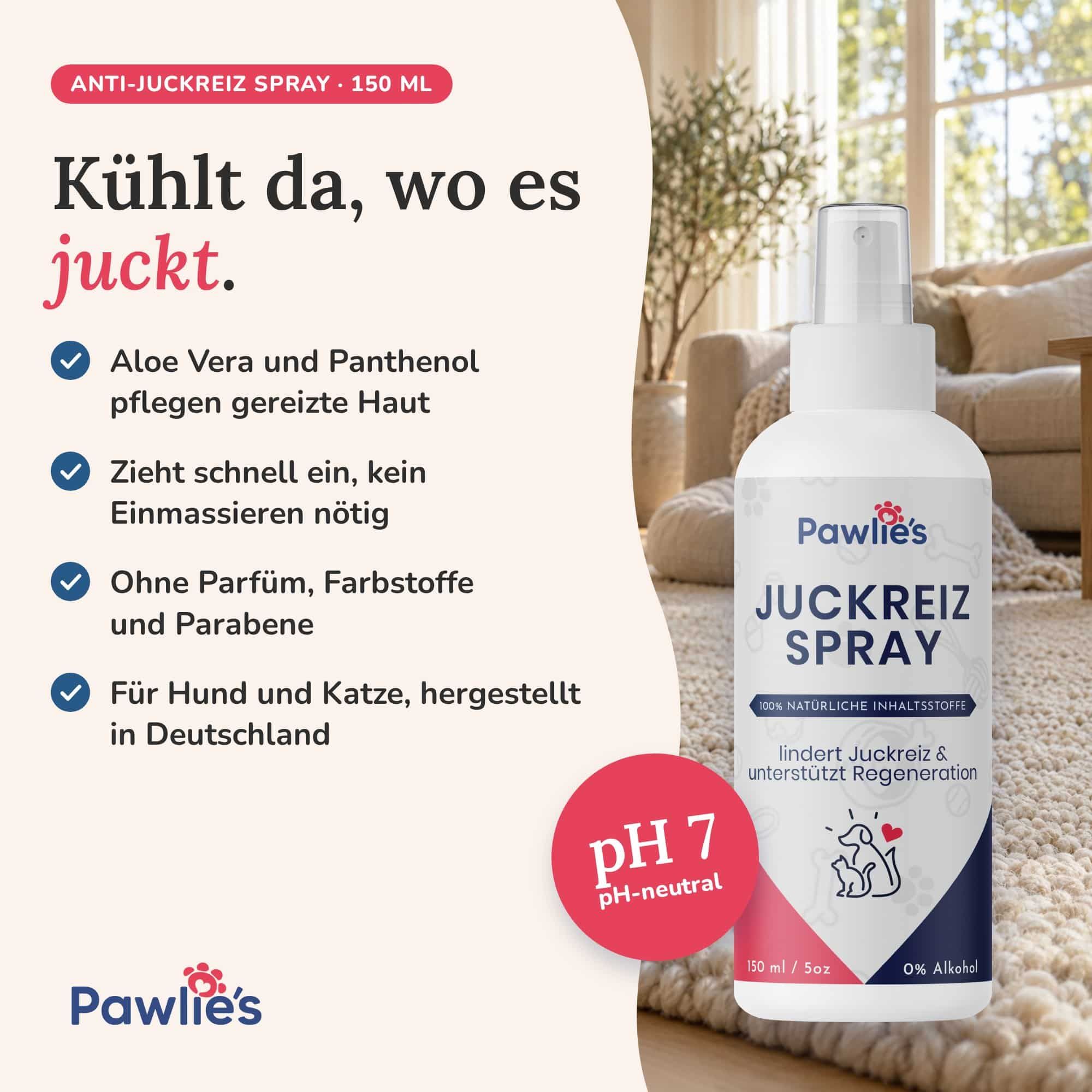 Pawlie's Anti-Juckreiz Spray für Hunde und Katzen