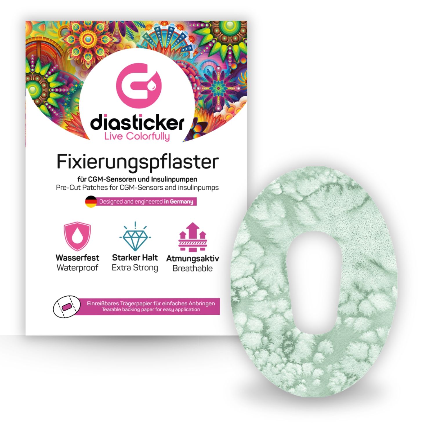 Diasticker® Dexcom G6 Fixiertapes "Cool Mint"