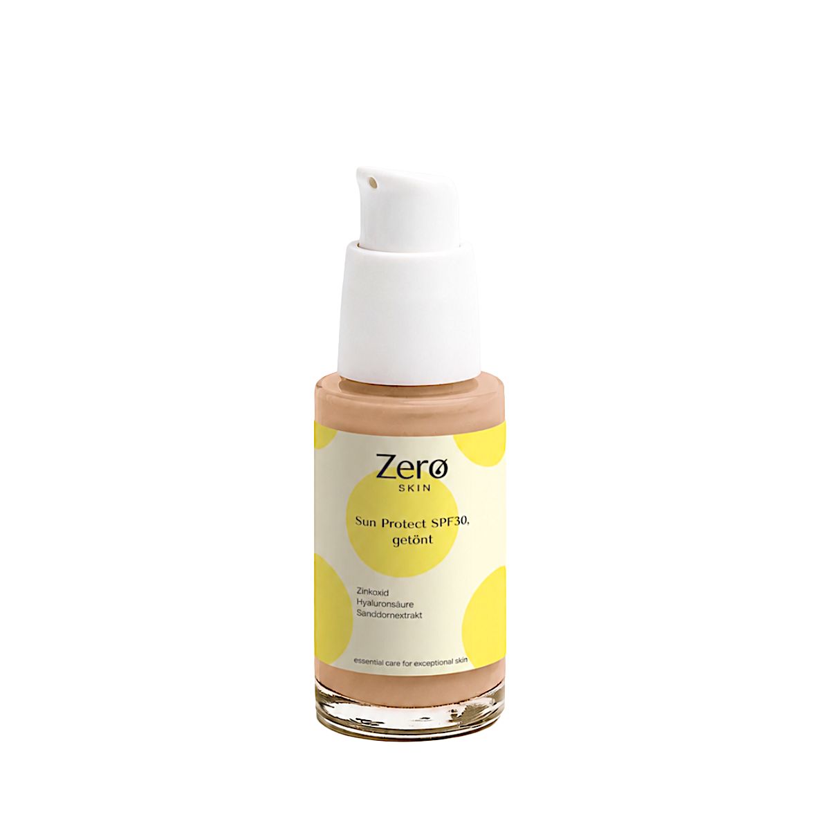 Zero Skin Sun Protect Spf30, getönt - ausgleichender Sonnenschutz mit Hyaluronsäure & Sanddorn 30 ml Sonnenschutzcreme