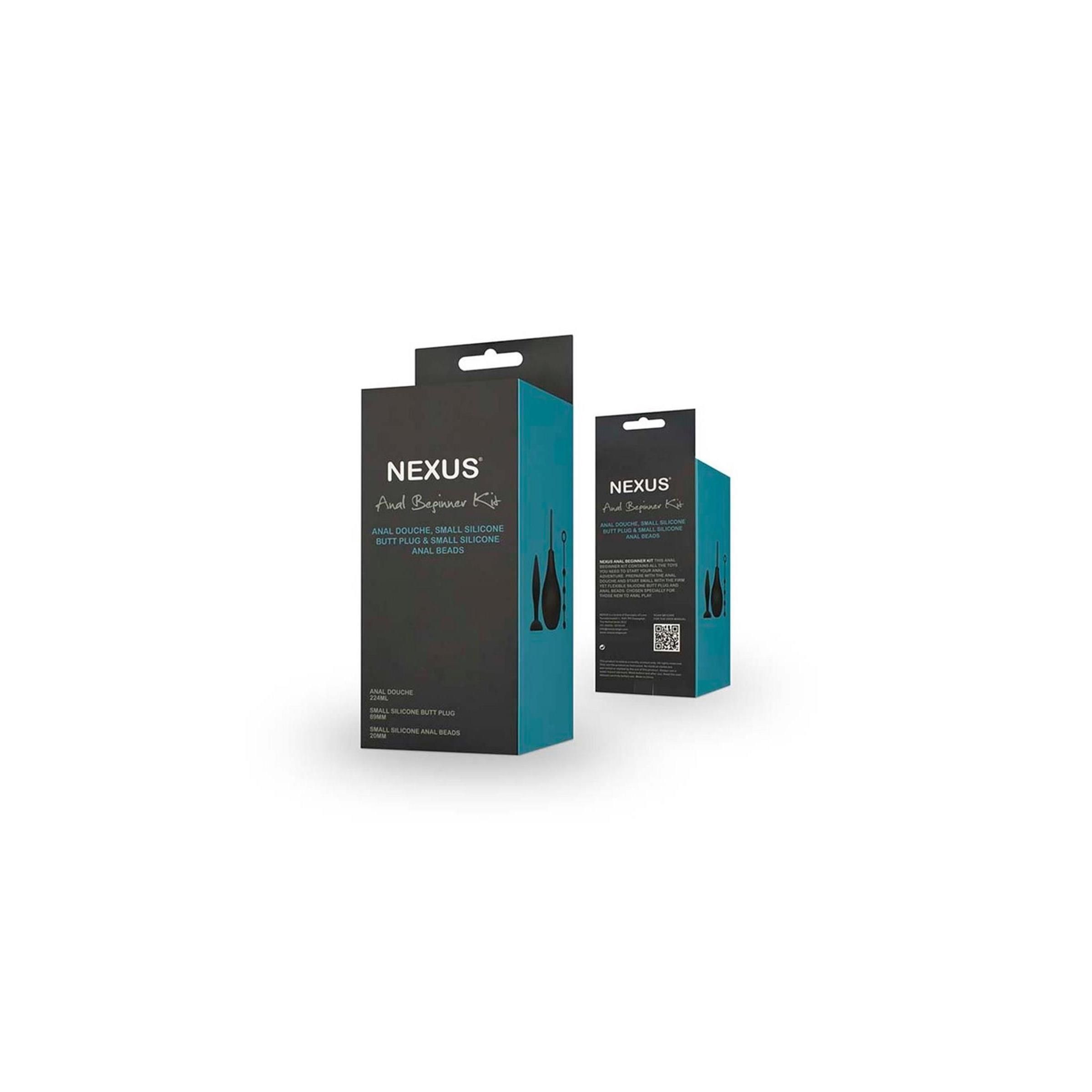 Zwei Produktverpackungen. Schwarze Schachtel mit blauem Akzent. Produktname und Produktabbildung auf der Verpackung.