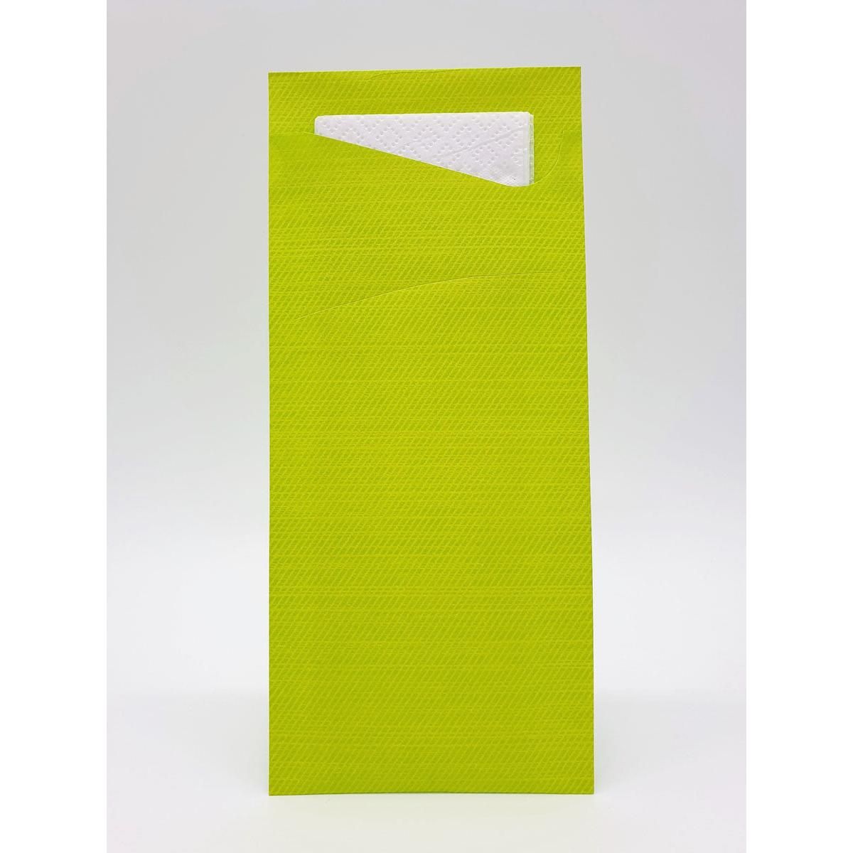 Sacchetto 190x85mm kiwi Servietten in Weiß für Party & Catering 100 St Tücher