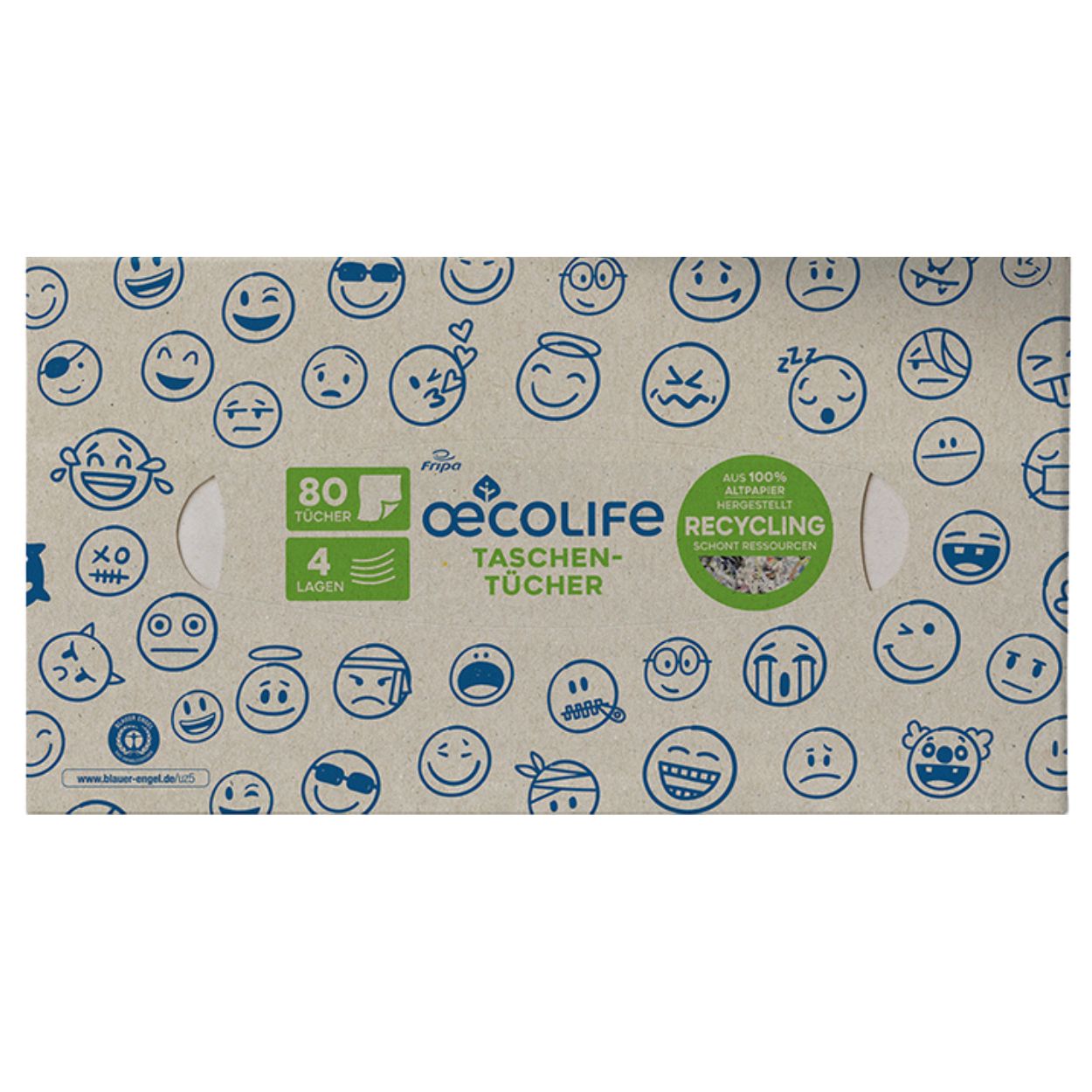 oecolife Taschentücher Emojis RECYCLING