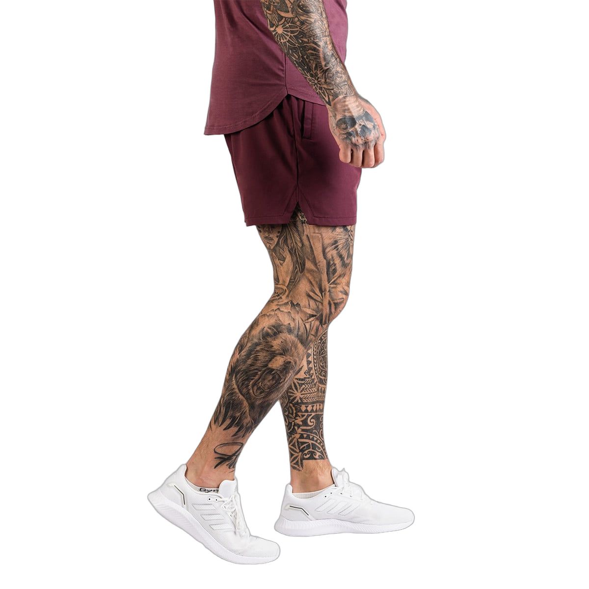 GymBeam Shorts Herren Regular Fit mit Taschen in Eggplant