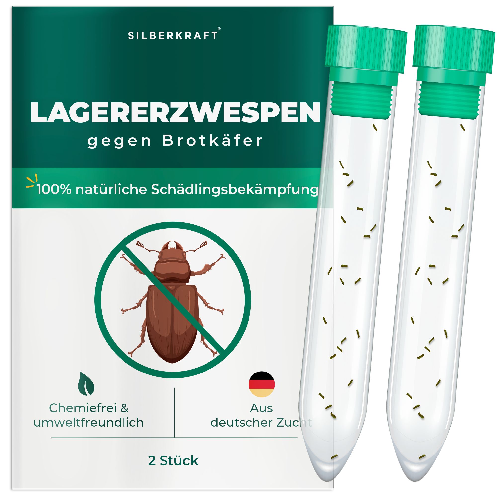 SILBERKRAFT Lagererzwespen gegen Brotkäfer