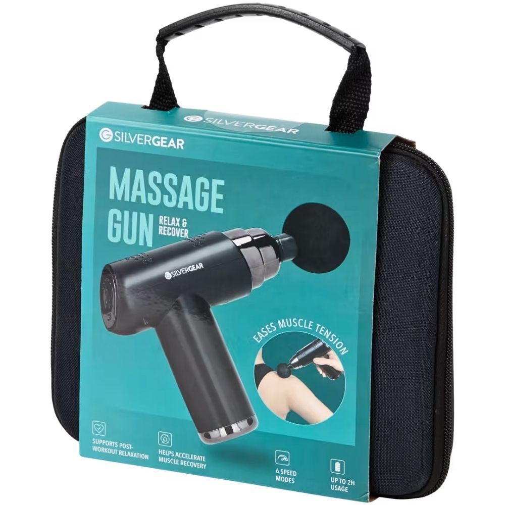 Silvergear Massage Gun Pro – Massagepistole mit 6 Geschwindigkeitsstufen und 4 Aufsätzen 1 St Gerät