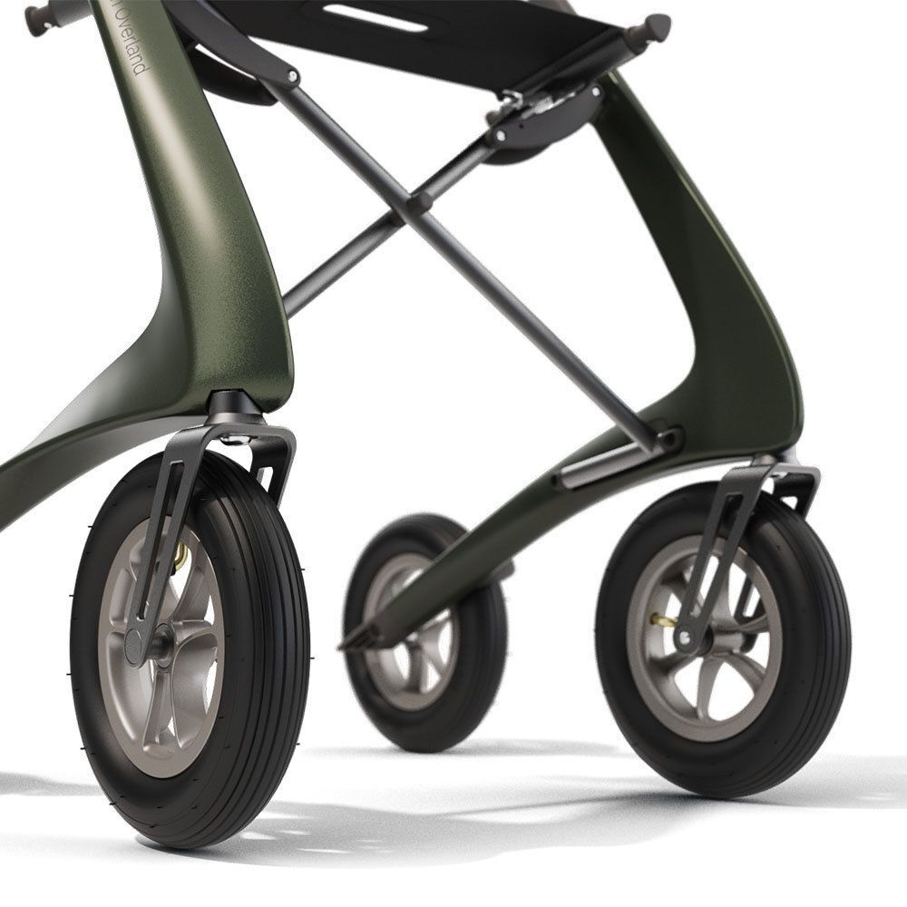 Carbon Overland Rollator metallic-grün