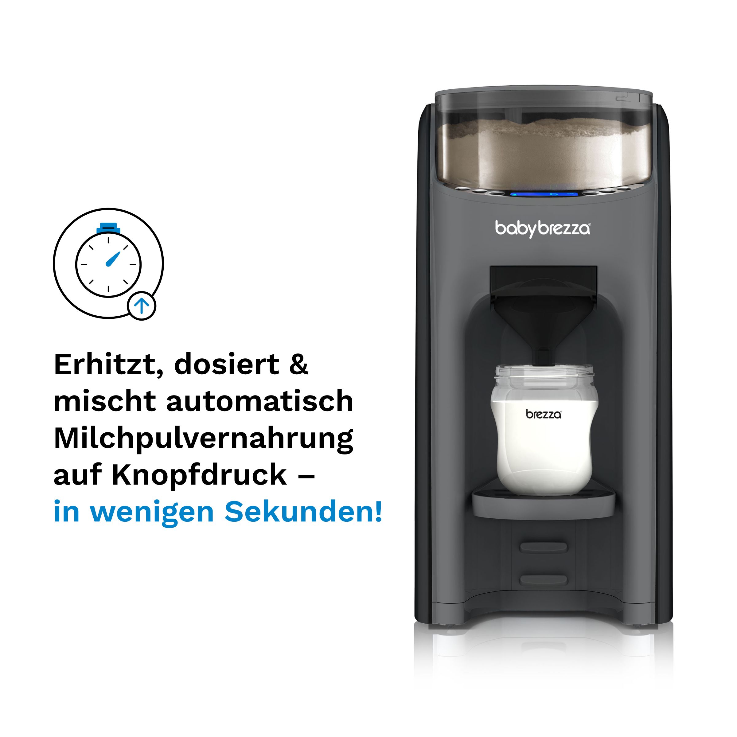 Baby Brezza Formula Pro Advanced: Erhitzt, dosiert und mischt Milchpulver automatisch.