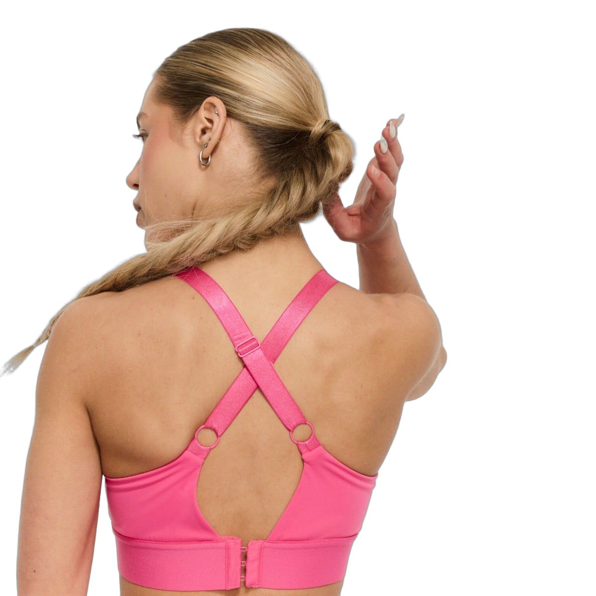 GymBeam Sport-BH Damen mit gekreuzten verstellbaren Trägern Limitless Dragonfruit