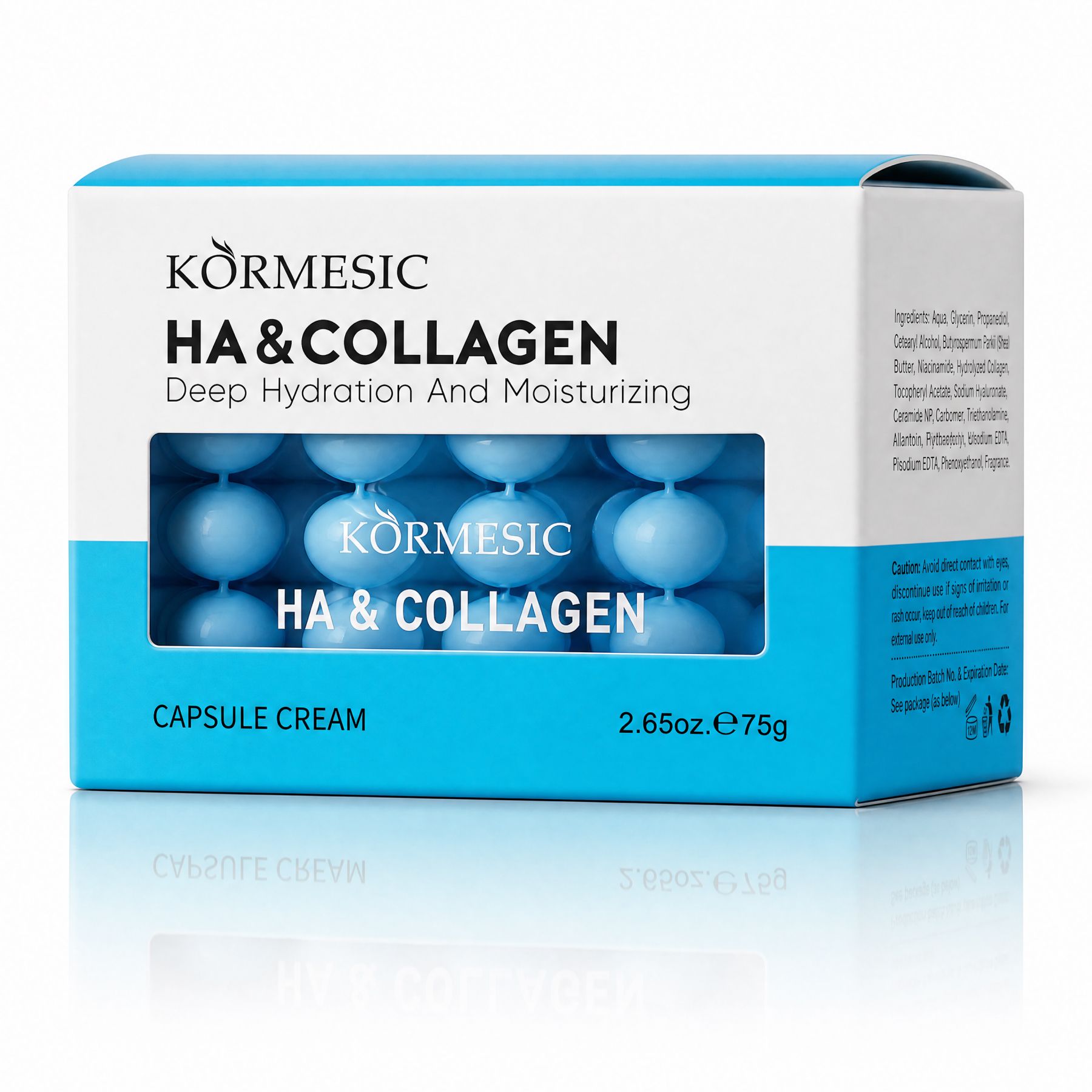 KORMESIC Crema viso Crema in capsule con acido ialuronico e collagene Antirughe