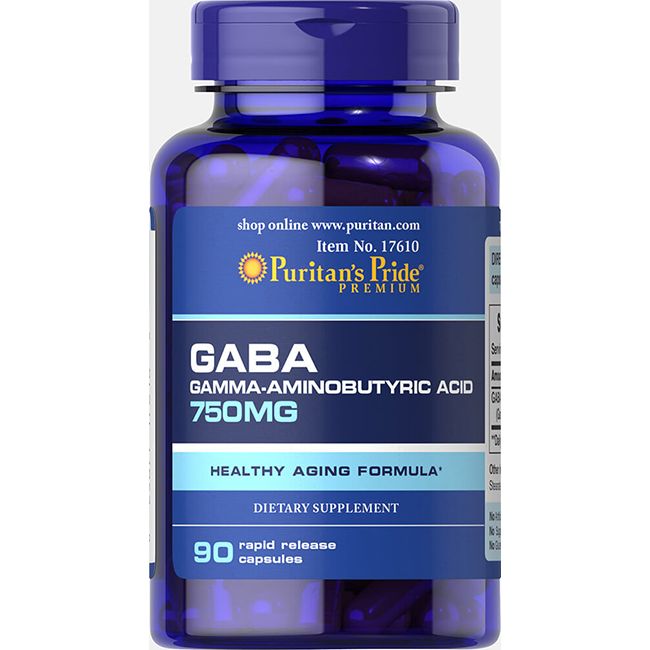 Puritan's Pride Gaba (Gamma-Aminobuttersäure) 750 mg 90 Pc