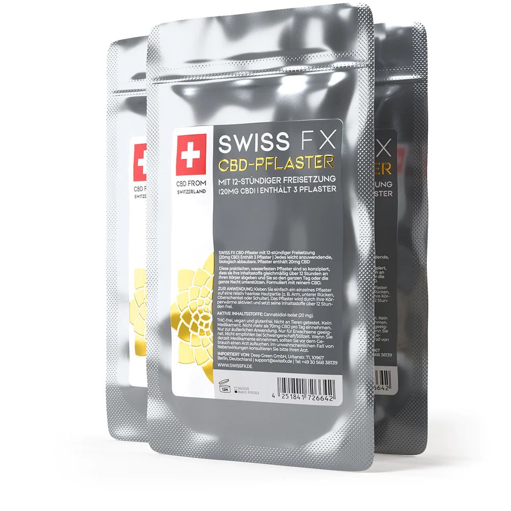 CBD Schmerzpflaster mit 20 mg CBD und Hanf