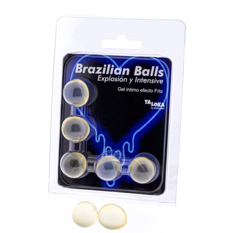 Taloka - 5 Brasilianische Kugeln mit Kälte- & Vibrations-Effekten St