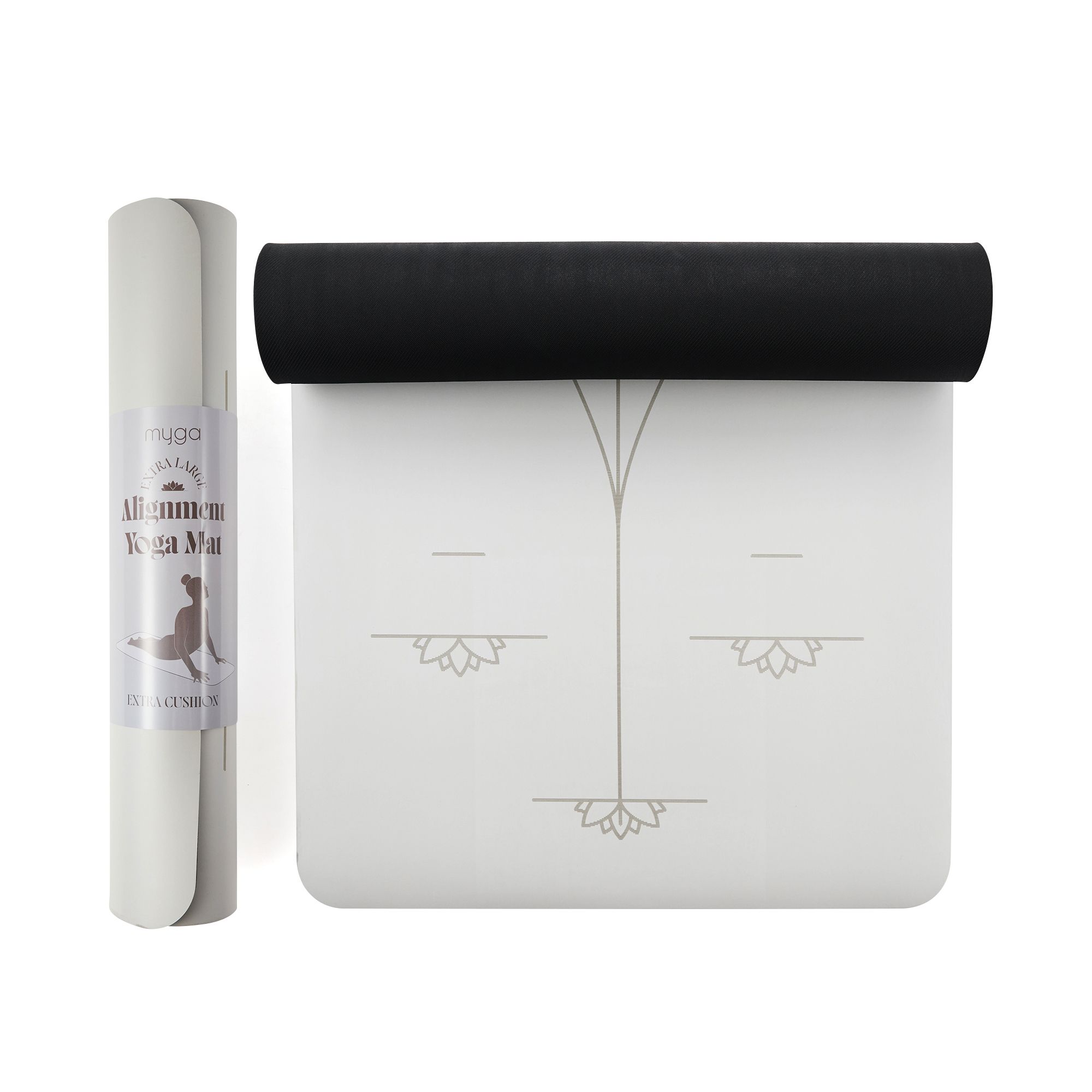 Myga Yoga Ausrichtungs-Matte - Grau