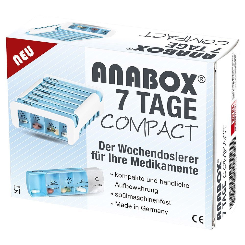 ANABOX® 7 Tage Compact blau/weiß
