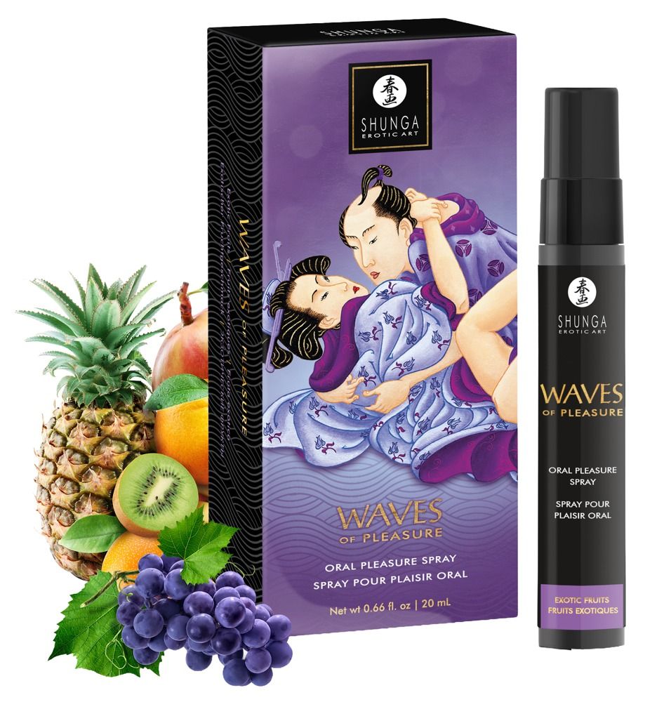 Shunga Erotic Art Waves of Pleasure Oral Pleasure Spray mit Früchten, 20 ml.