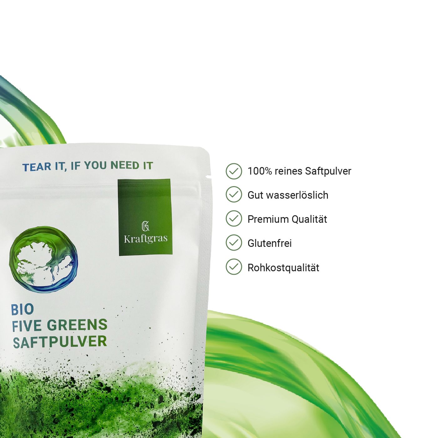 Krafgtras Bio Five Greens Saftpulver