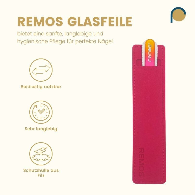 REMOS Glasnagelfeile, 14 cm, beidseitig