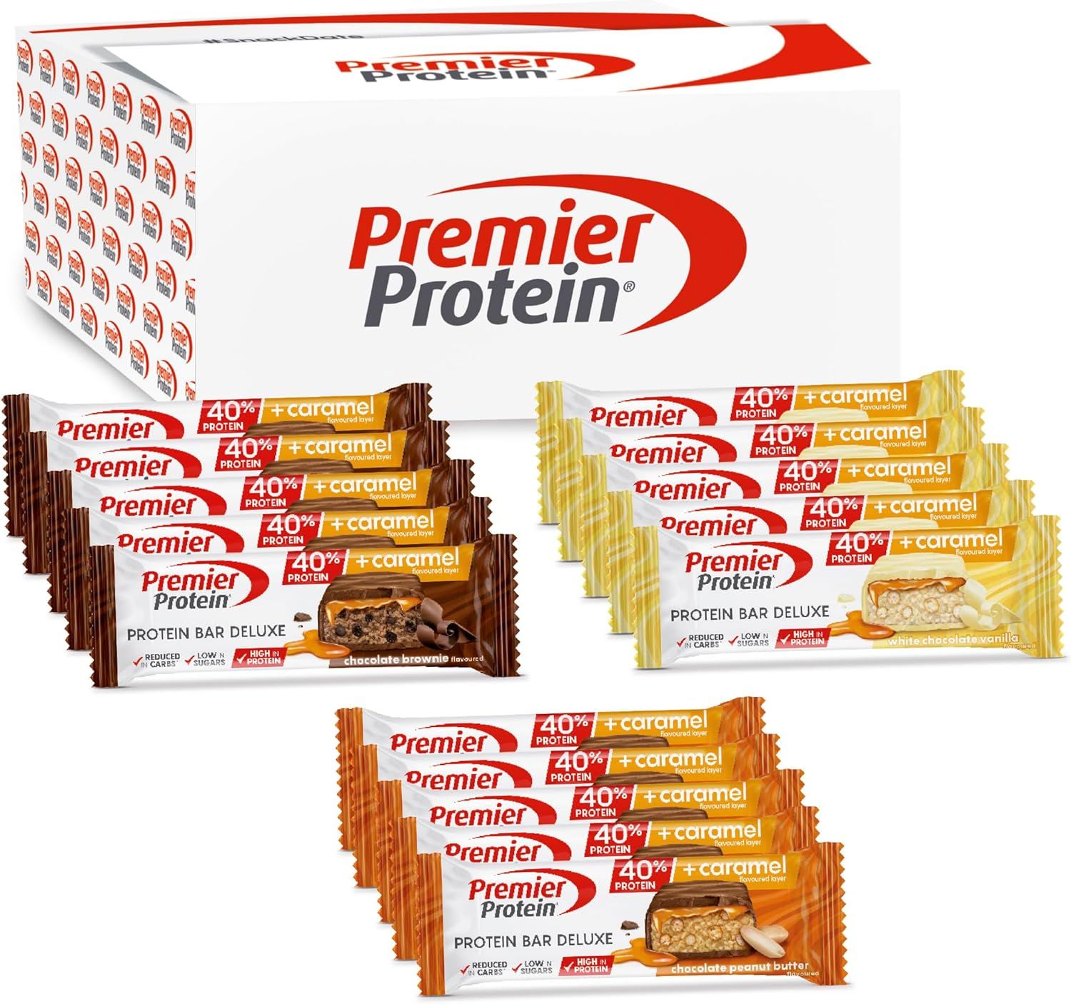 Premier Protein Deluxe Proteinriegel Multiflavourbox 15x50 g Riegel